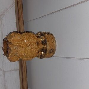 Vintage Felt Tipped Lion Candle Holder